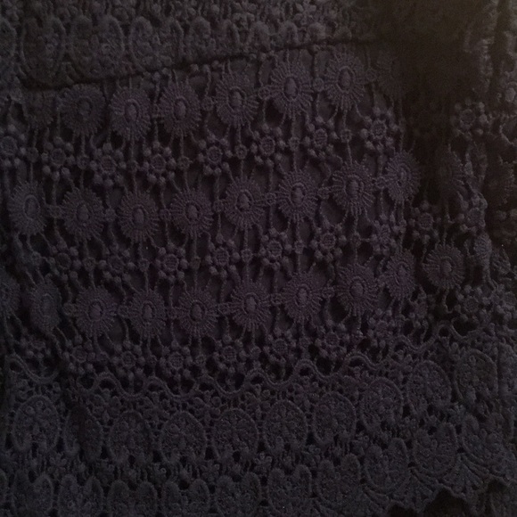 LOFT Navy The Riviera Crochet Shorts - Picture 2 of 6